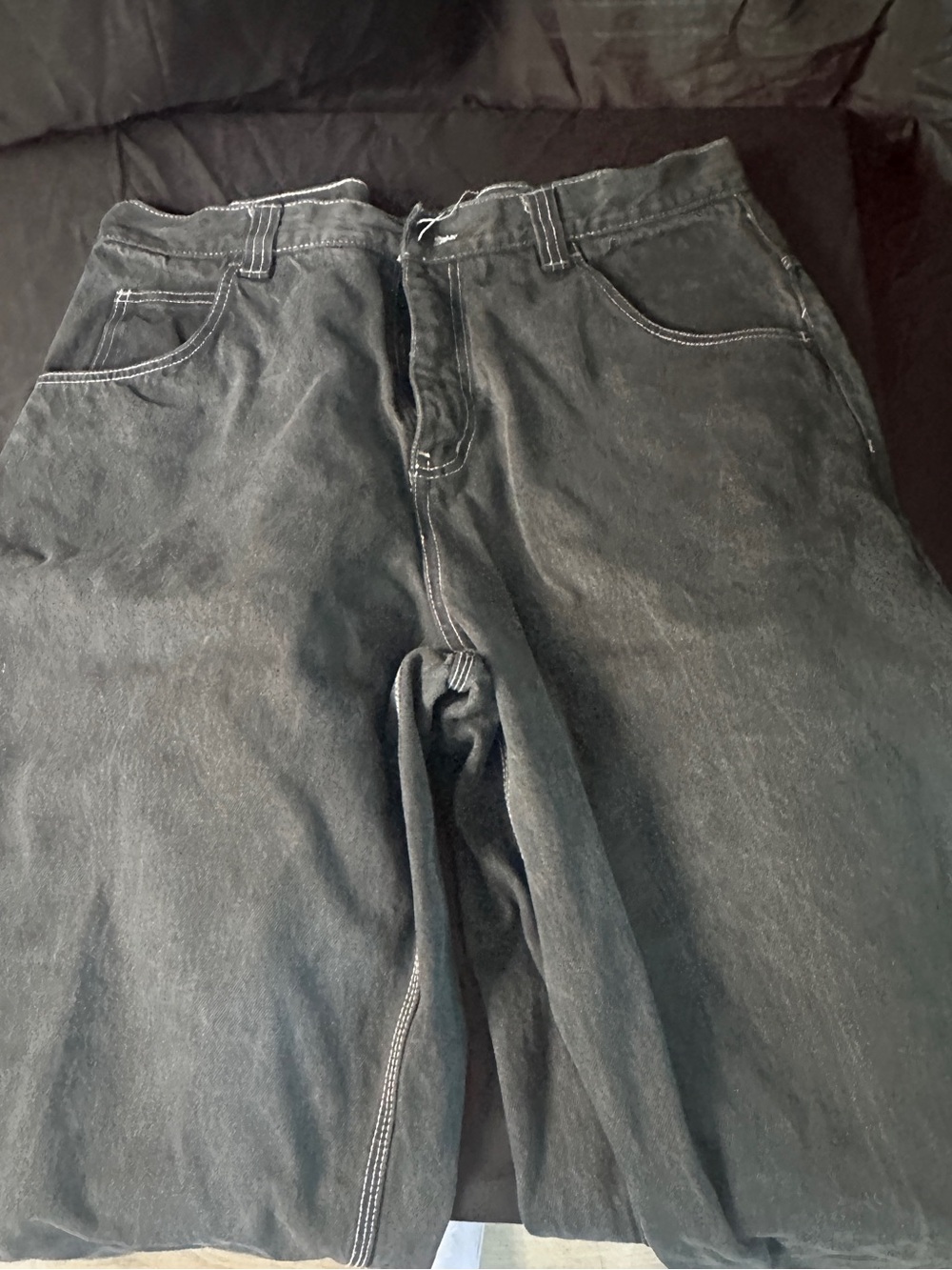 Men's Black Jeans with Contrast Stitching-Sean John size 40x32-#641